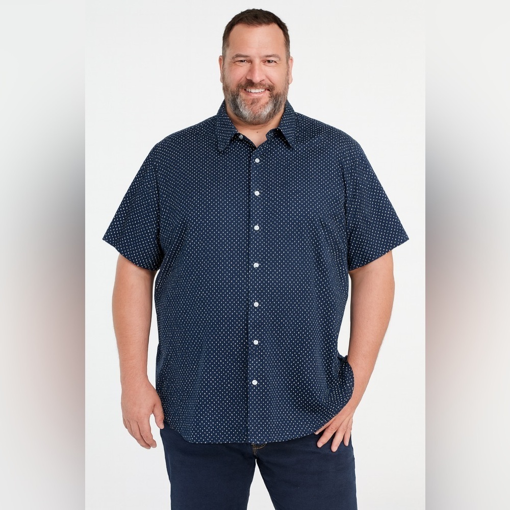 Apt. 9 Blue Patterned Casual Shirt